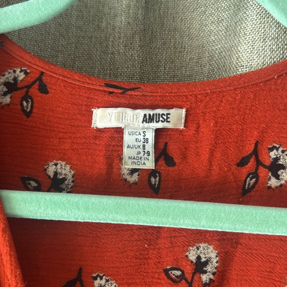 Amuse Society Red Floral Midi Dress - Picture 3 of 6